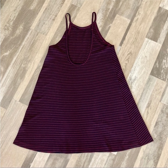RVCA Stripe Scoop Back Day Dress Red and Black - Picture 9 of 11